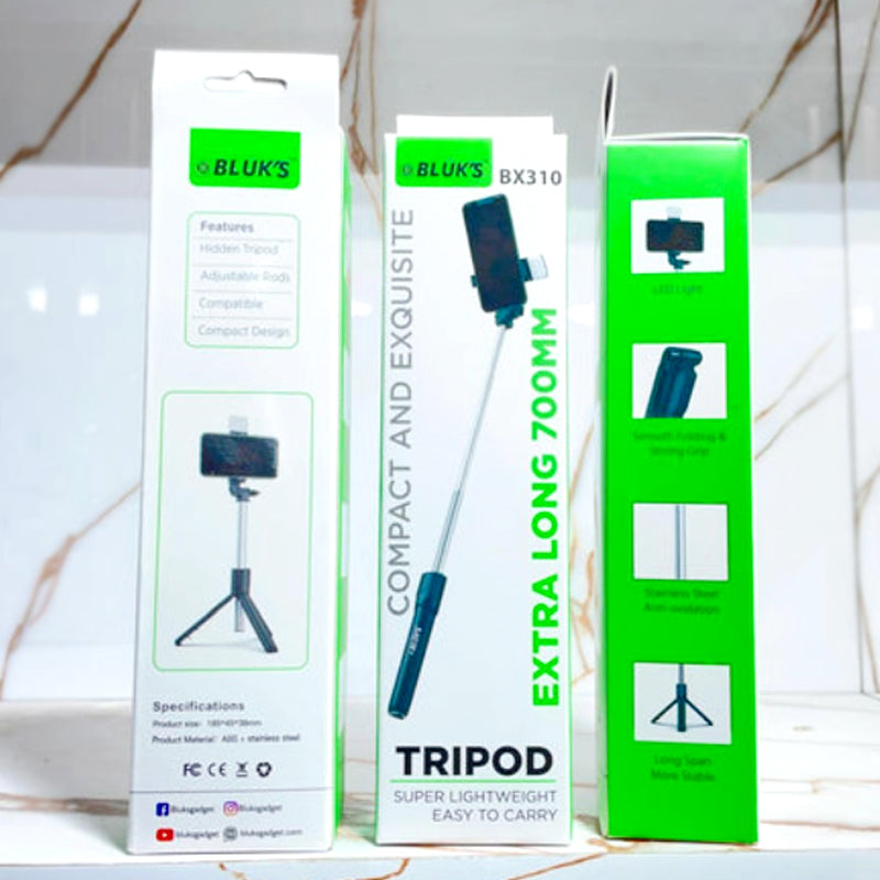 Bluks BX-331 1700mm Selfie Stick Tripod with Bluetooth Remote | 2025 Edition