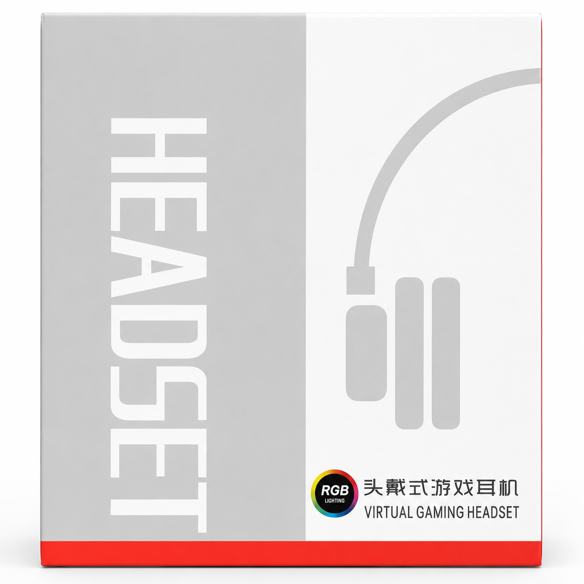 RGB Virtual Gaming Headset with Noise-Cancelling Mic