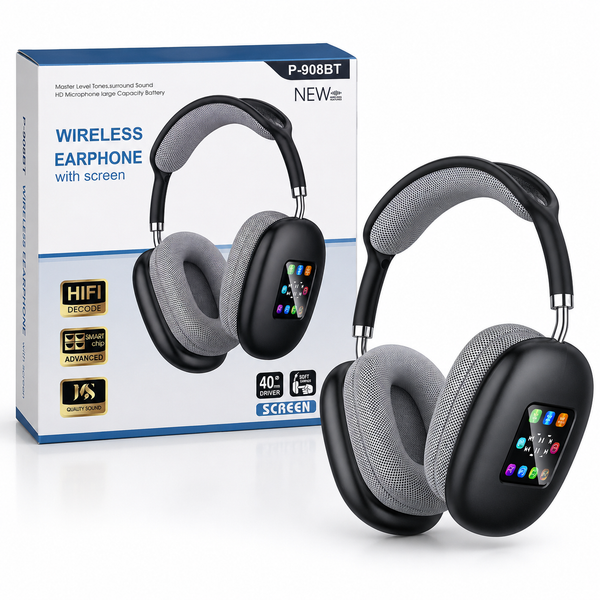 HP P-908BT Wireless Bluetooth Headphones with Smart Touch Screen