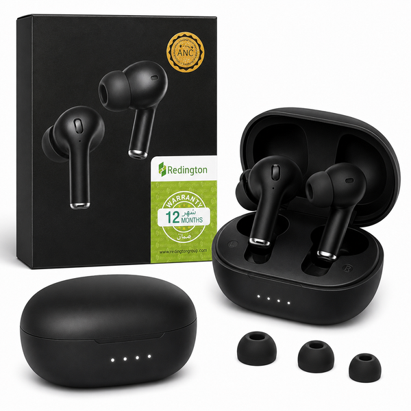 ANC Wireless Bluetooth Earbuds – ENC Noise Cancellation | Touch Control | Long Battery Life | Black